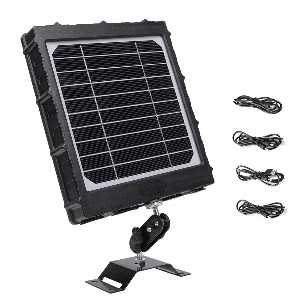 WG8000 Wildlife Trail Camera Solar Panel Build in 18650 Li Battery Output 6v 12v Solar Power Pack Charger for Spypoint Cameras