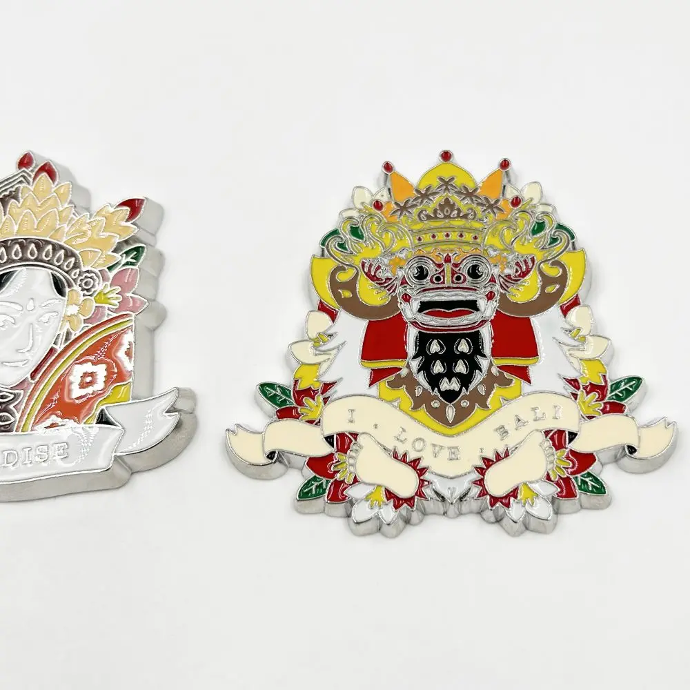 Custom Metal Srafts Fridge Magnets Creative Travel Souvenirs Gifts Bali Architectural Design 3D Zinc Alloy Durable Wholesale