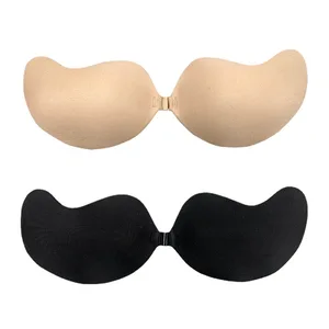 Mango Shape Adhesive Bra Strapless Sticky Invisible Push up Silicone Bra for Backless Dress With Nipple Covers