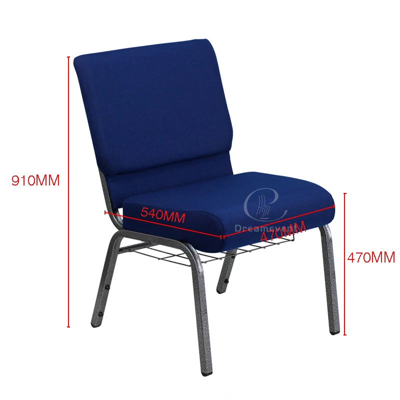 Wholesale Factory Supply Padded Church Chairs Customized Used Metal