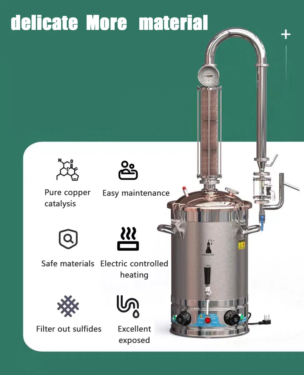 20 30L 65L Eucalyptus Citronella Grass Rose Lemon Lavender Hydrosol Essential Oil Distillation Extraction Machine for Sale