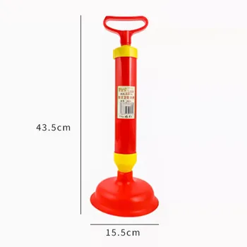 Household Vacuum Toilet Plunger Flexible Stainless Steel and Rubber Cup Drain Unclog Toilet Clog Cleaner