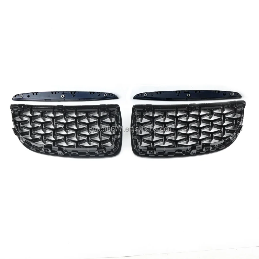 product tiypeor diamond style front hood kidney grill car grille for bmw e90 e91 3 series 2005 2006 2007 2008-5