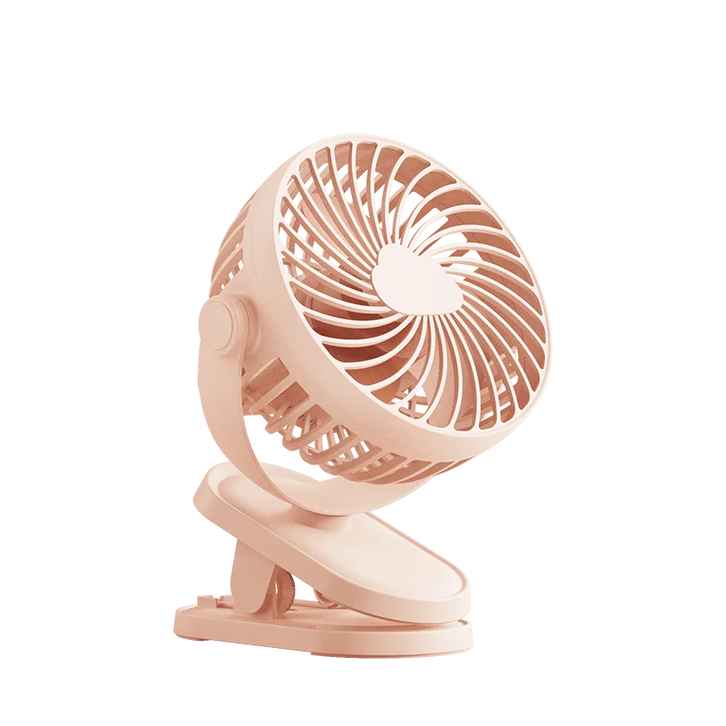 USB Clip on Fan Portable Small Fan With Big Capacity 3 Speeds Strong Airflow With Sturdy Clamp Quiet Personal Desk Fan