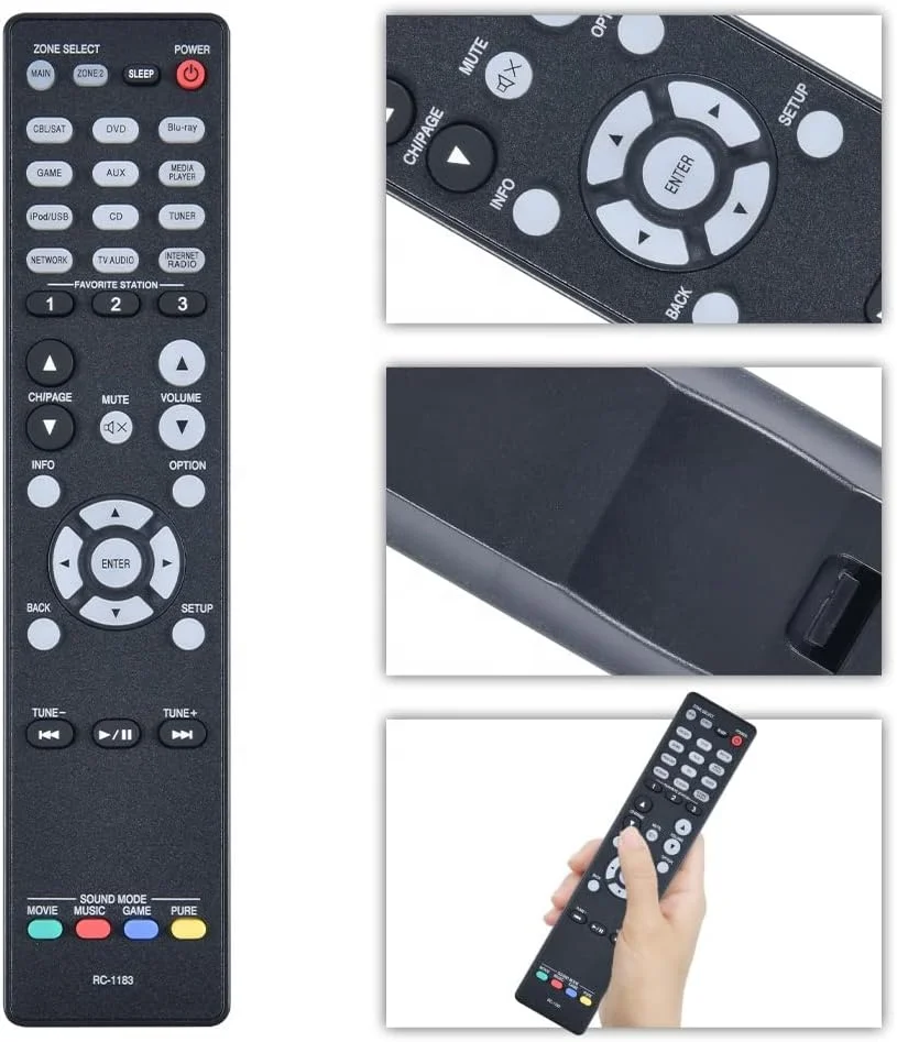 VINABTY RC-1183 Fernbedienung Ersatz Für Denon TV – Kompatibel Mit RC-1183, RC 1183, RC1183, Ohne Programmierung