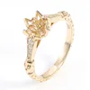 10k yellow gold moissanite diamond ring