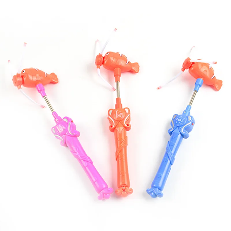 FactoryWholesaleGlowElectricMusicFishWindmillFlashMagicStickToyforKids