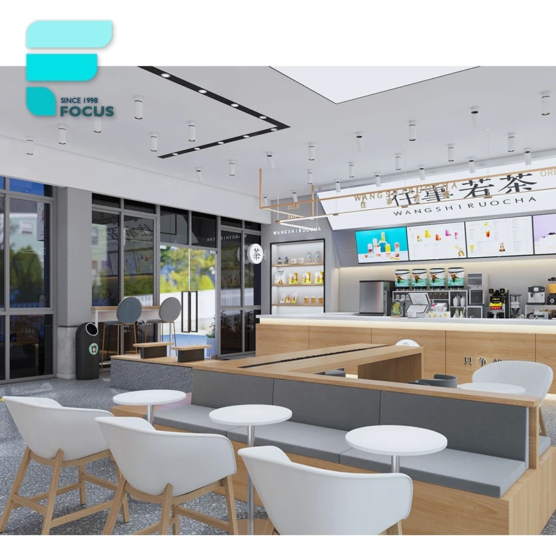 Promotion 3D Max Retail Ice Cream Design Fresh Juice Bar Display Bubble Sale Mall Boba Milk Decoration Modern Shop Tea Kiosk