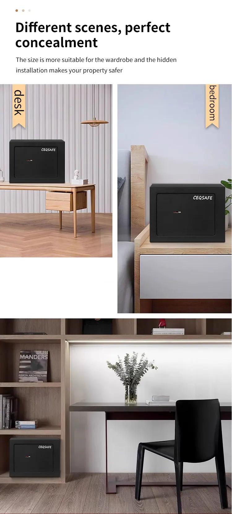 CEQSAFE American Hot Selling Home Safe Box Deposit Digital Keypad Small Safe Mini Safe Box manufacture