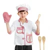 Uniforme da chef bianca - abbigliamento - cappello - guanti - giocattolo