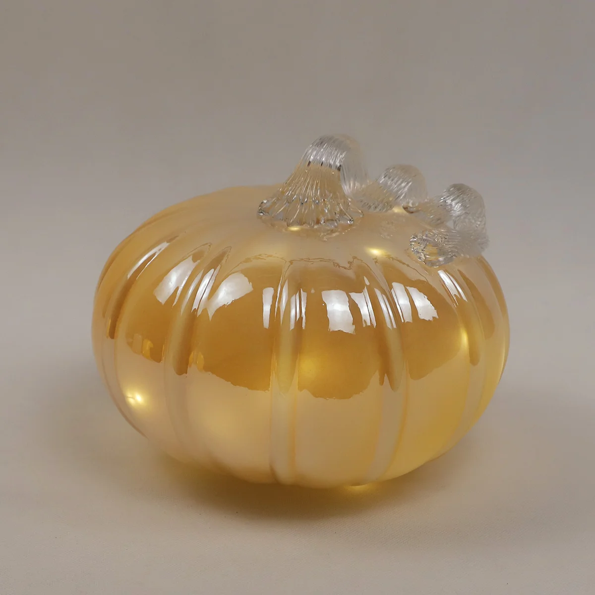 halloween 2024 glass decorative artificial pumpkin light items handmade art collectibles figurines home decorative ornaments