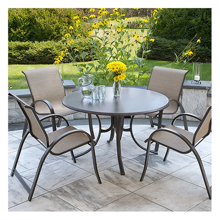 Modern Cast Aluminum Patio Garden Furniture Poland Rattan Garden Furniture Set Outdoor Garden Furniture