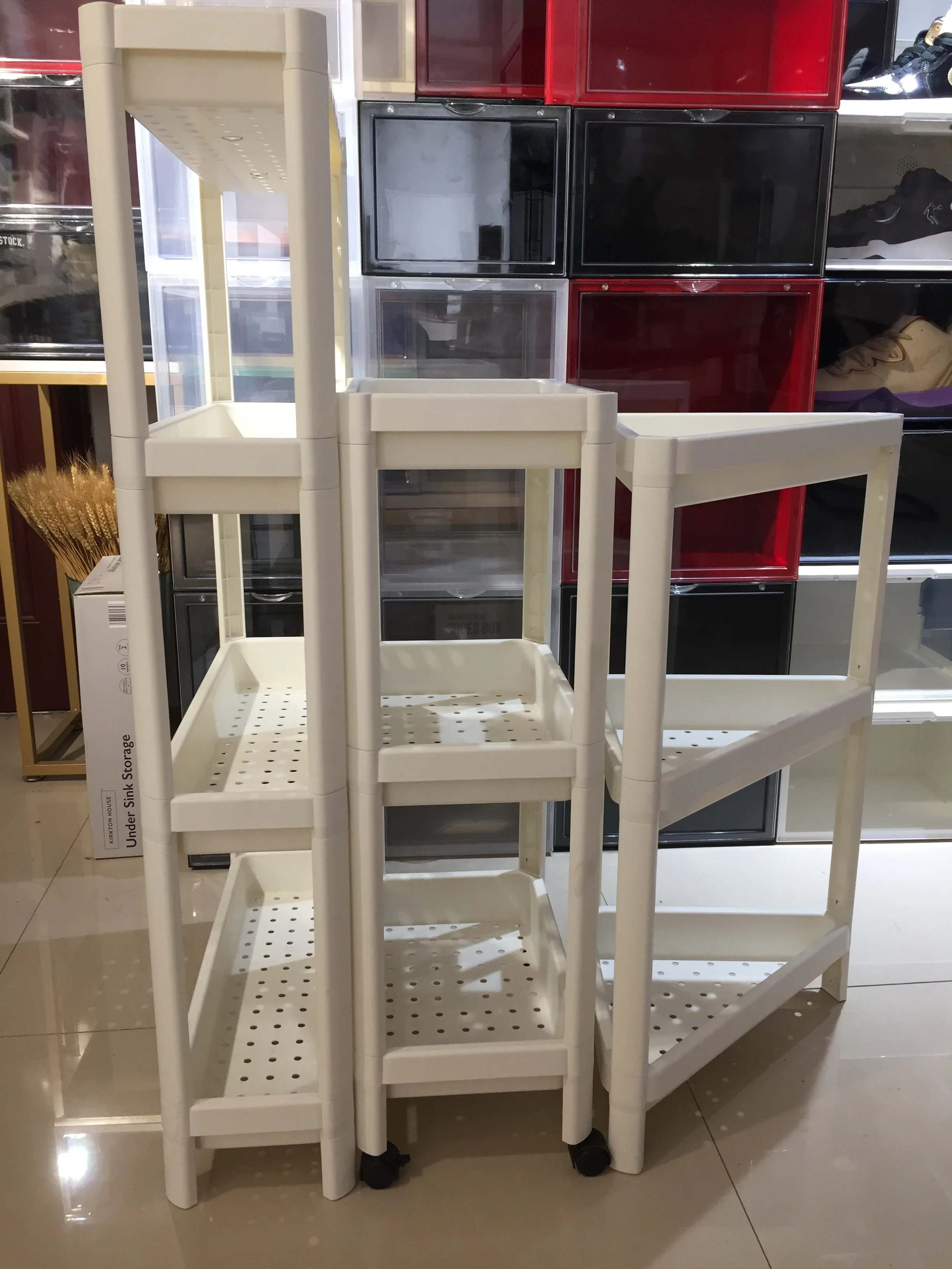 Ike Style Removable Plastic Corner Shelf Living Room Storage Corner