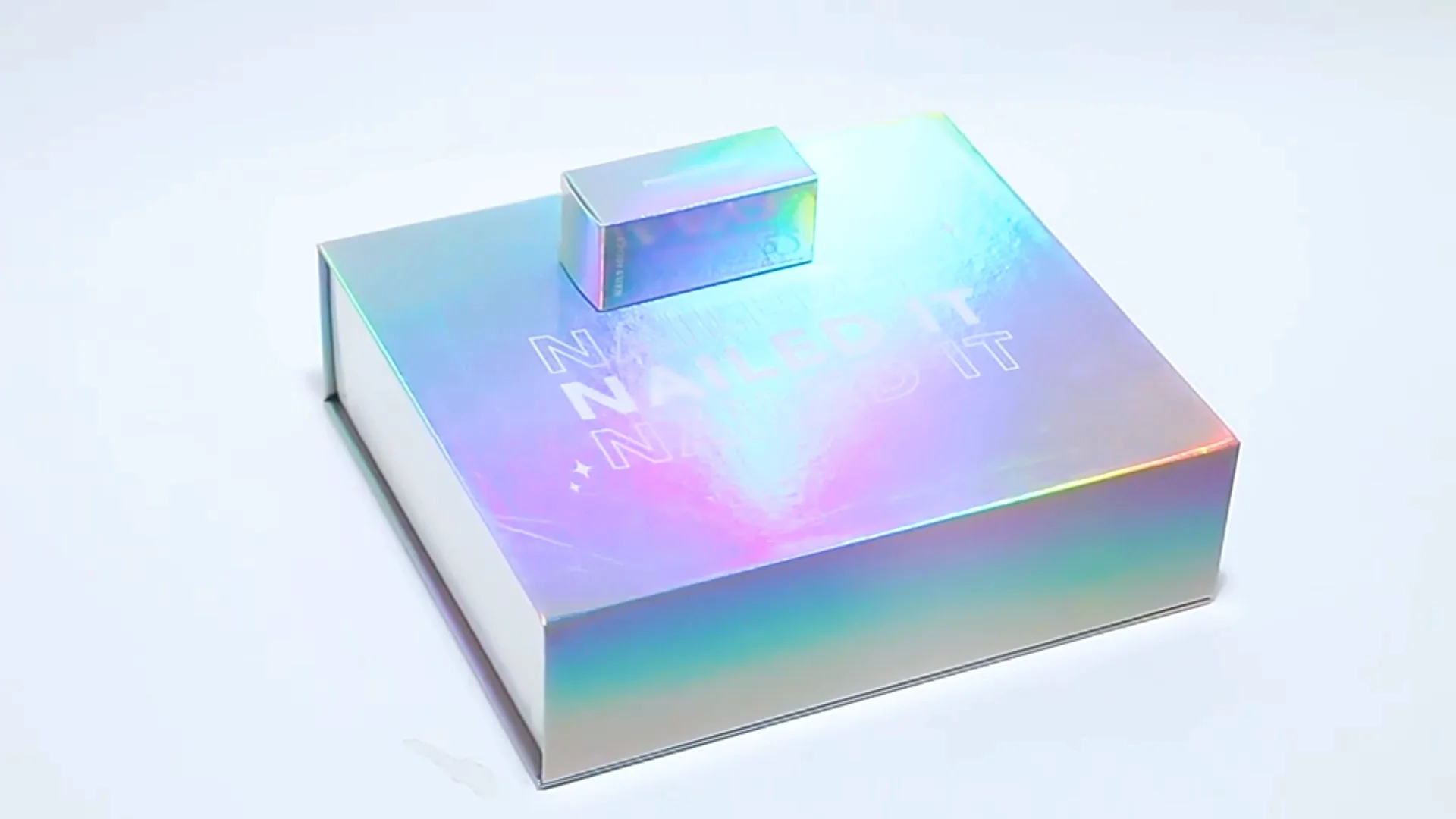 Custom Logo Holographic Magnet Closure Gift Box Packaging Caja De Con ...