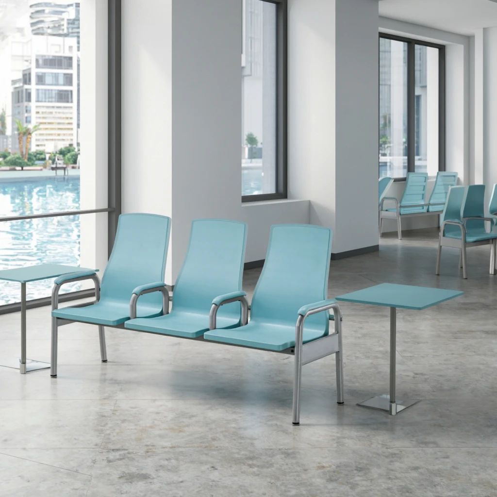 Entry-Level Modern 3 Seats Steel Frame Stackable Chairs for Hospital & School Use Eco-Friendly Commercial Value Package 3