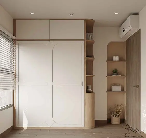 Factory Direct White Door Closet Custom Design Modern Sliding Door Panel Wardrobe