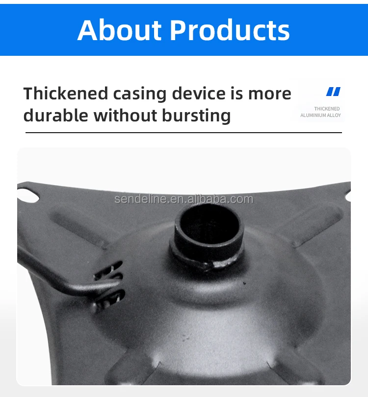 Durable Rotary Lift Chair Base with Adjustable Height 44mm - 61mm and 150/220*210mm Diameter