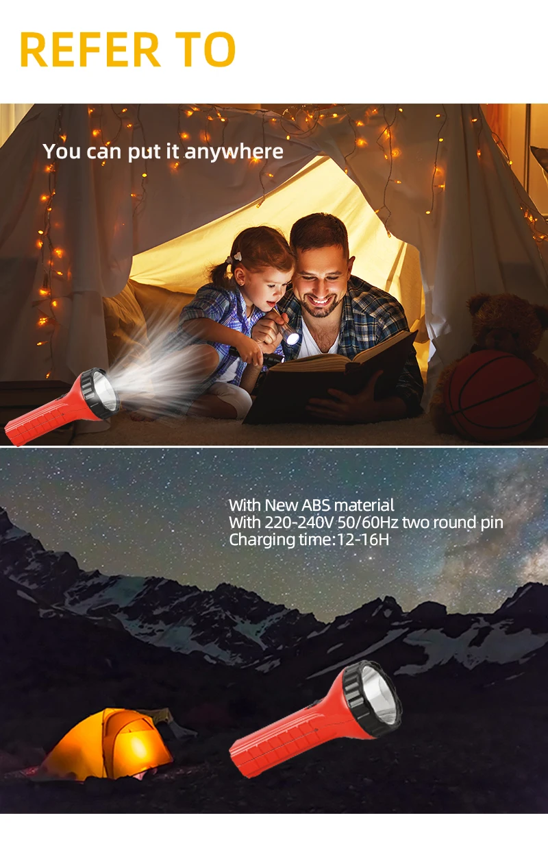Rechargeable Portable Torch Straw Led or 1W High Power Led Shake Flashlight