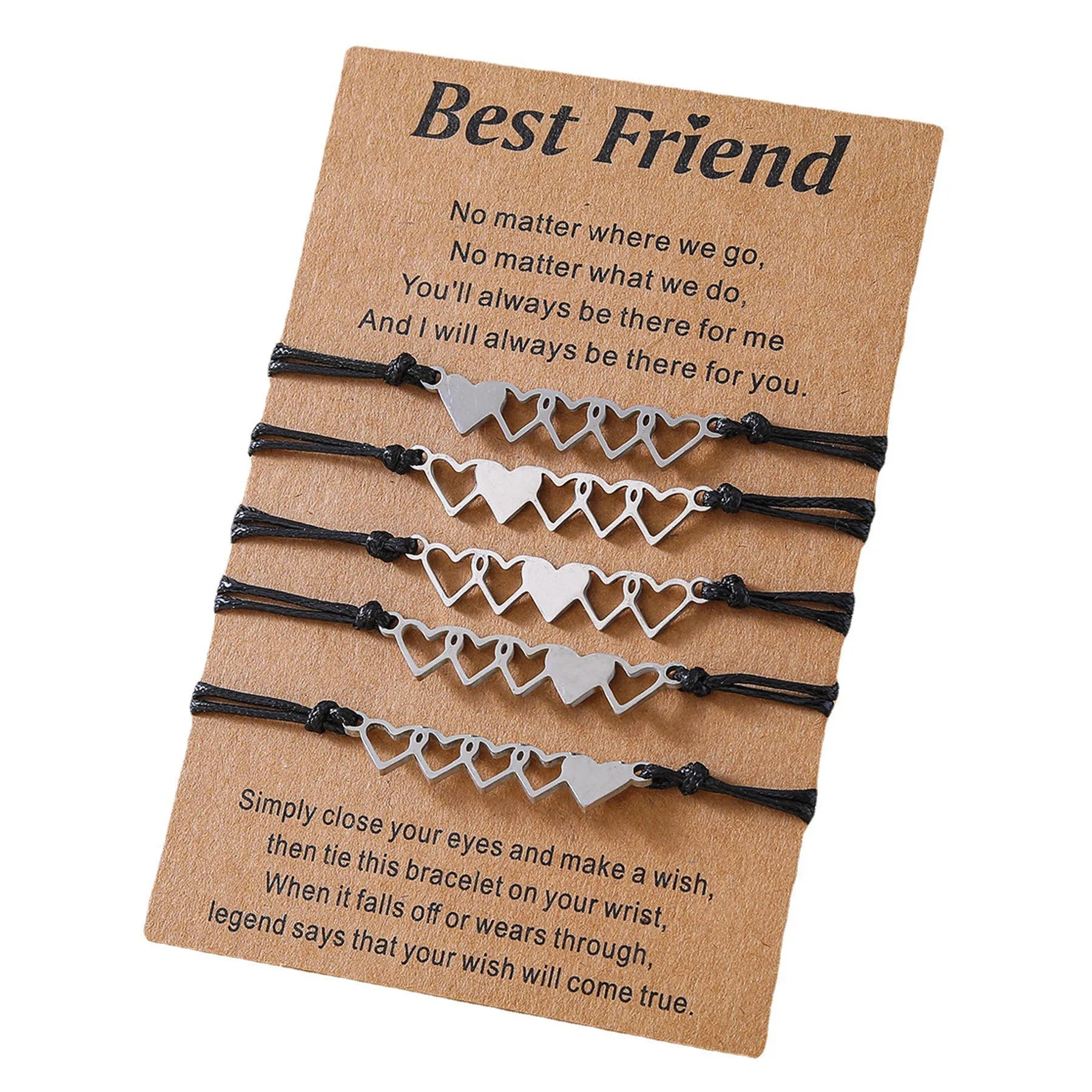 Custom Heart Friendship Bracelets Love Bracelets Bestfriend 