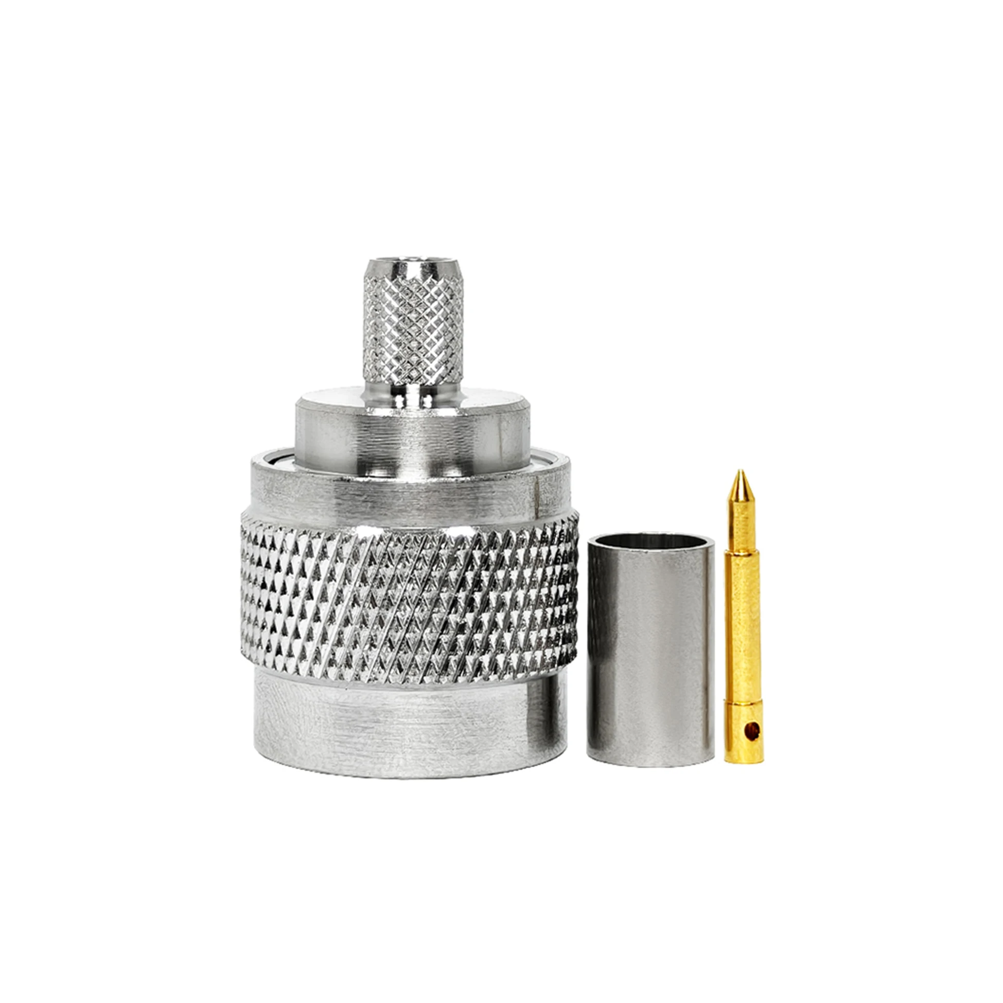 Factory N Type Male Plug Crimp Connectors for RG58 LMR195 RG223 RG142 LMR240 H-155 RG59 LMR300 5D-FB RF Coax Coaxial Connectors