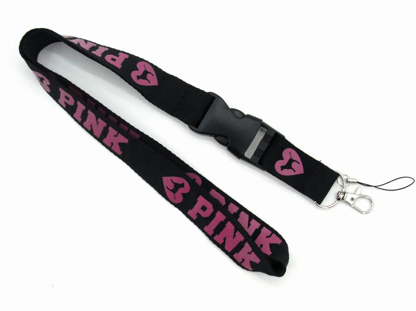 High Quality Lanyards With Logo Love Custom Pink Keychain Pink Keychain ...