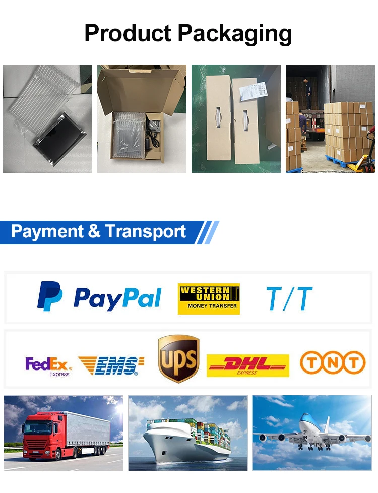 21.5 Inch Industrial Lcd Monitor Touch Screen VESA Embedded Pure Flat Wall Mounted Metal Aluminum Casing Display Touchscreen