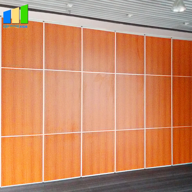 Philippines Acoustic Internal Sliding Folding Automatic Mobile Folding Wooden Doors Wall Hanging Partition With Soundproof