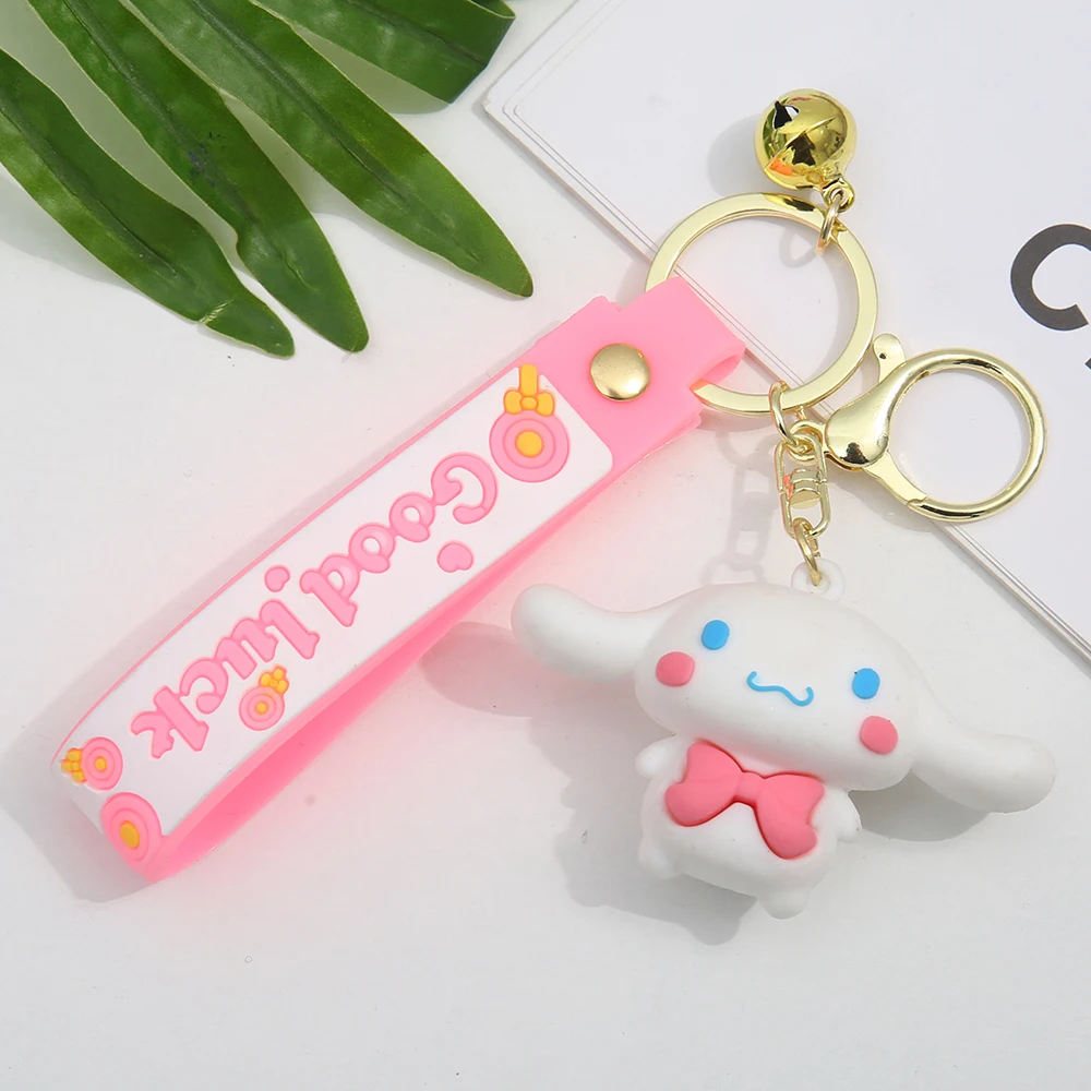 Sanrio Cinnamon Dog Kuromi 3d Anime Keychain Silicone Plastic Rubber ...