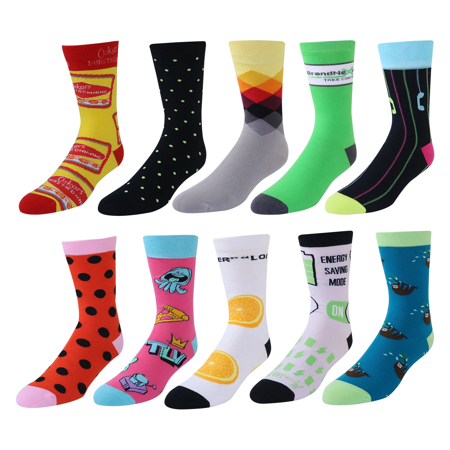 Crazy Funny Crew Sock Breathable Dress High Quality Custom Socks Men ...