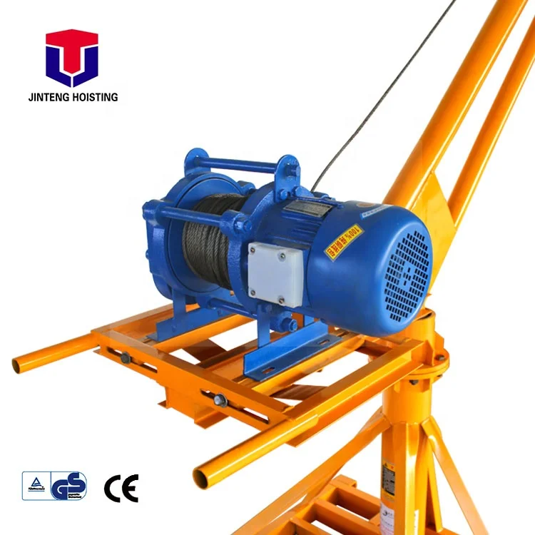 Power Mini Crane Durable 1000kg 60m 380V Lifting Equipment Mini Portable Mobile Manual Jib Crane Outdoor Lifting Portable Crane