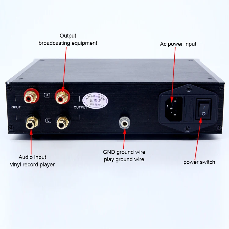BRZHIFI Audio Digital Hifi Amplifier with Dual Circuit Turntable