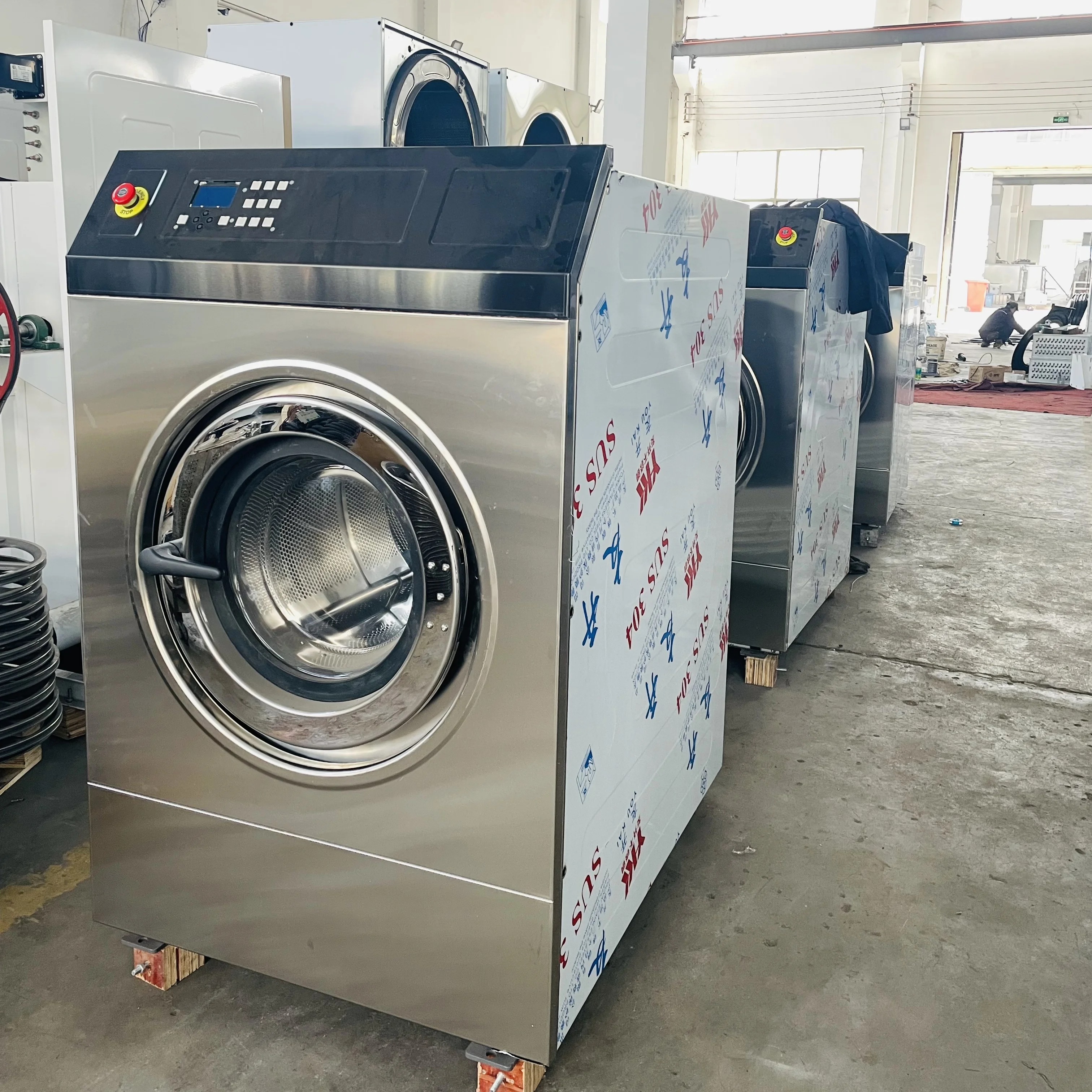 フライングフィッシュ 15kg 業務用洗濯機 新品・保証1年・CE,ISO認証
