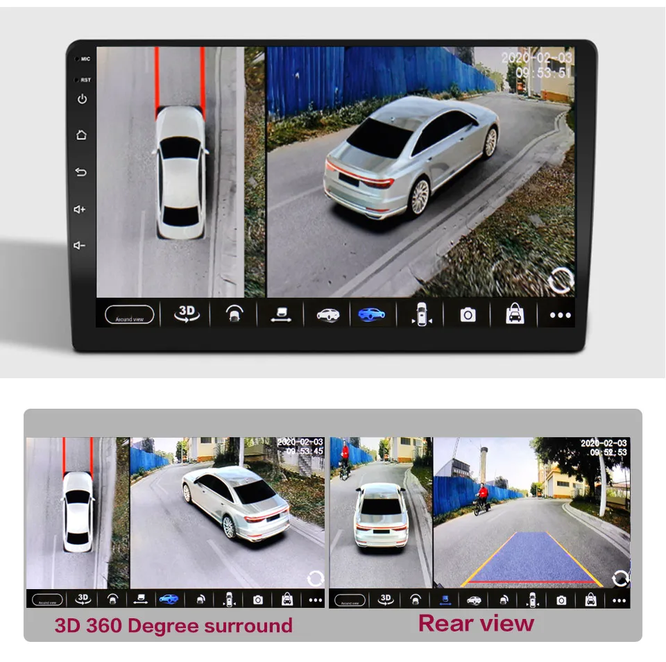 Smartour 360 Car Camera System - 1080P AHD Night Vision Rear View ...