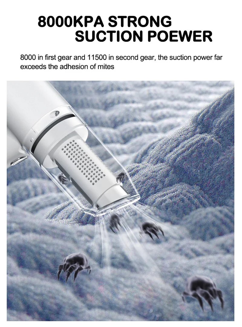 8000pa Suction 3in1 Cordless Mini Handheld Vacuums Portable High