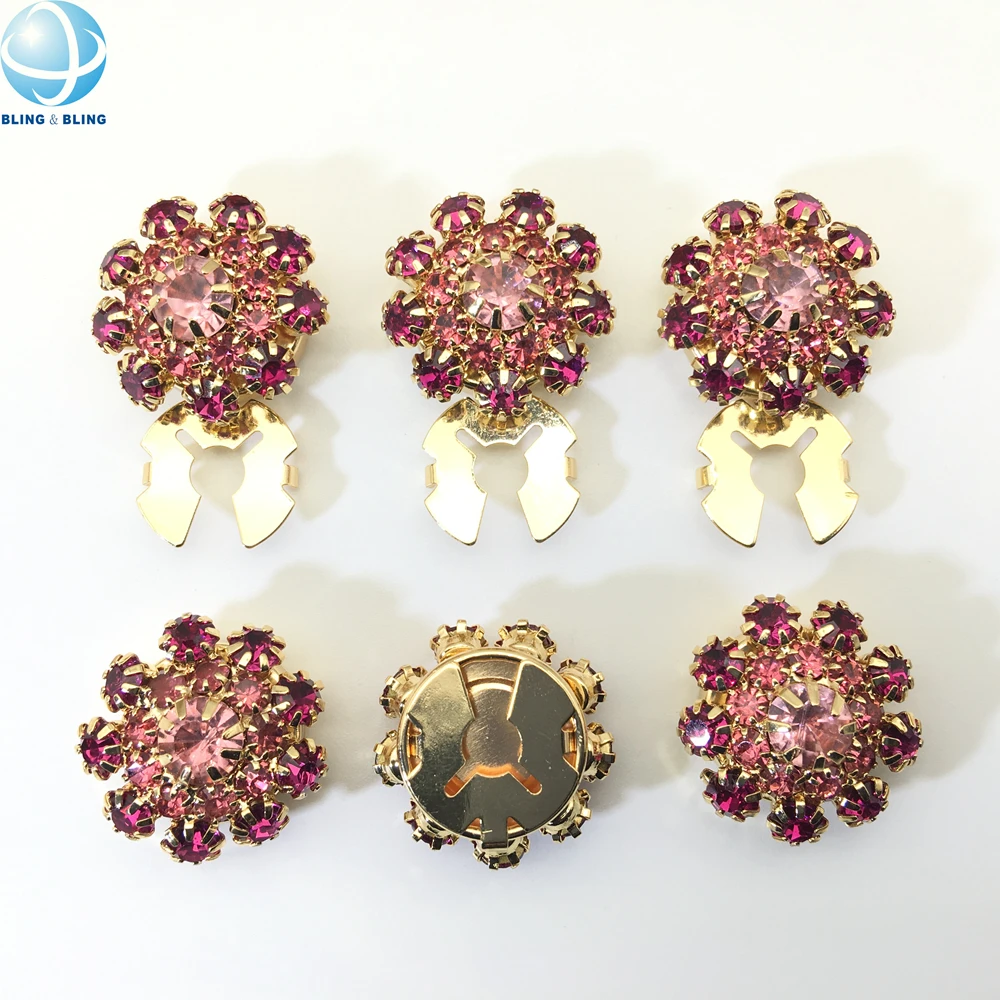 2024 Sparkly Rhinestone Button Covers Clip on Dress Shirt Removable Buttons Cufflinks Presents