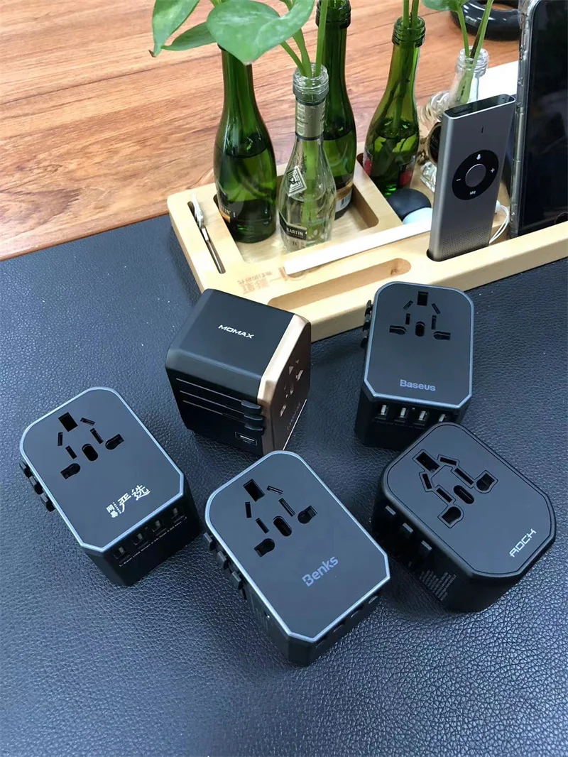 Smart Travel Adapter International Plug Adaptor Wall USB Type C Charger AC Power for USA EU UK AU US