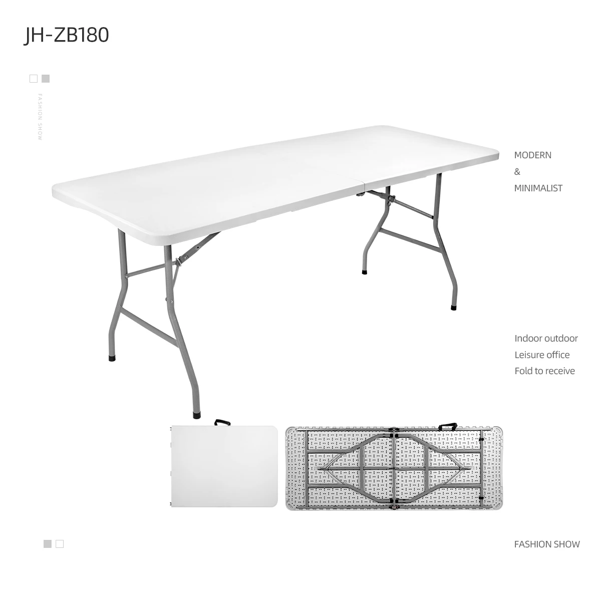 
 6 Футов Прямоугольные обеденные столы горячая Распродажа наружный белый HDPE сад пластиковый складной кафе стол  