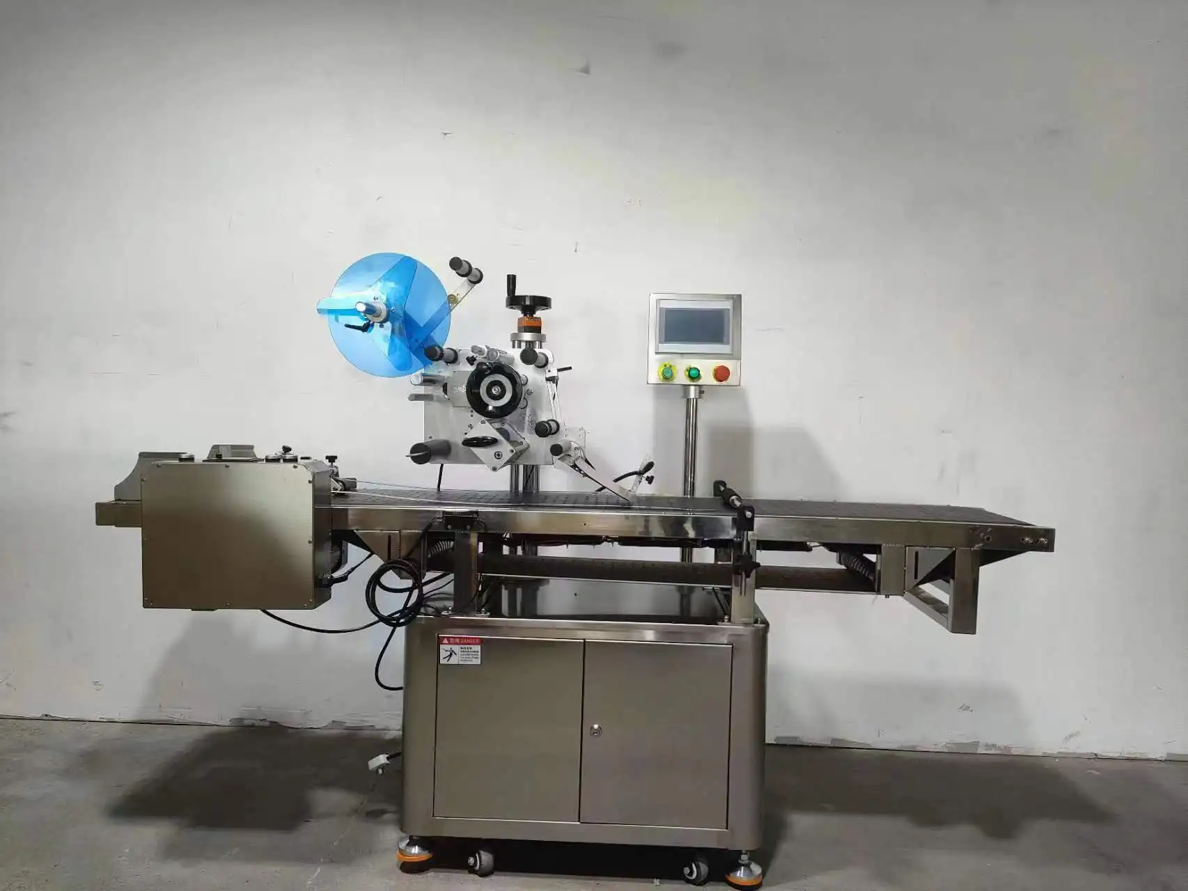 Auto Labeller Unit Automatic 2 Sides Sticker Label Application Labeller Auto Flat Front ...