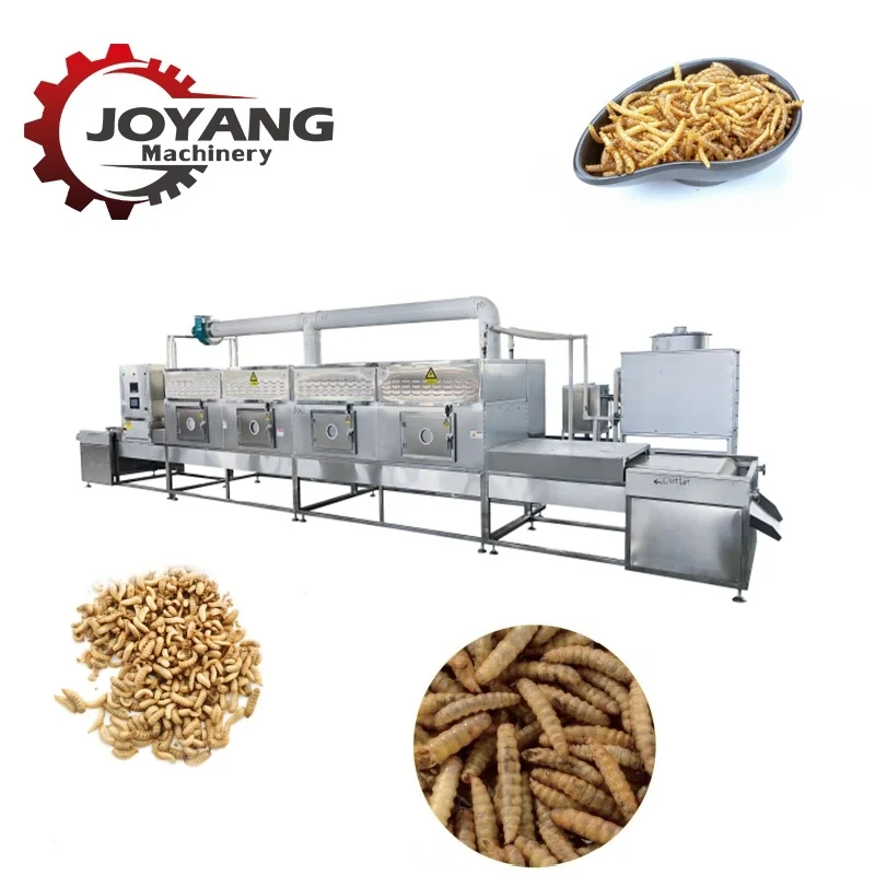 Automatic BSF Worm Drying Equipment Larvae Quick Drying Microwave Insect Larvae Dryer Machine