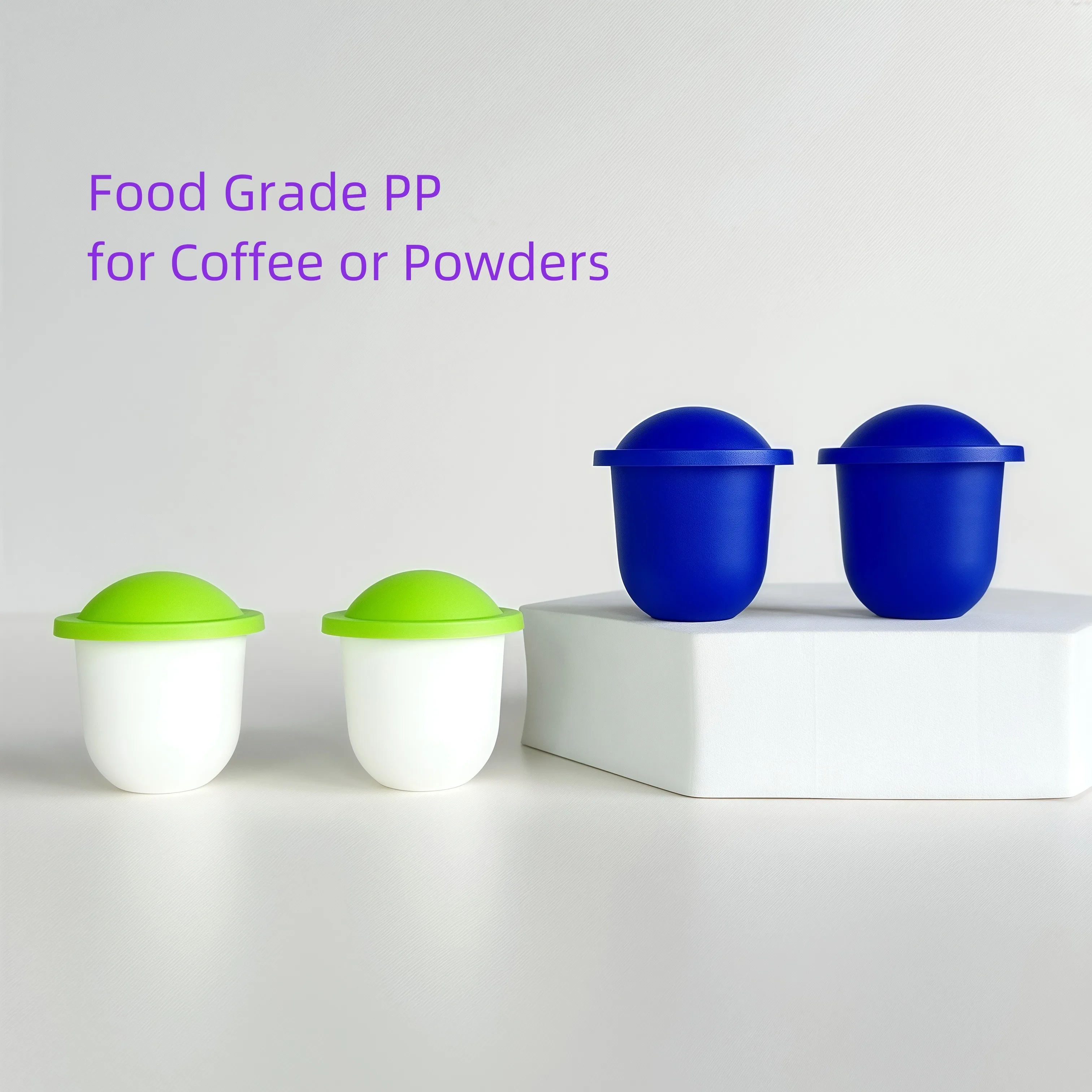 Portable Disposable 15ml PP Capsule Cups with Food Grade Foil Lid for Coffee Powder and Instant Beverages