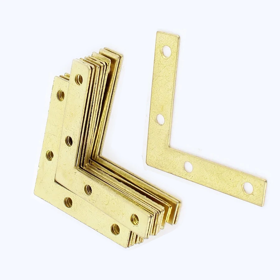 Custom Metal Picture Frame Hardware L-Shape Angle Bracket Flat Plate Fastener Corner Gasket Brace Joint Bracket for Picture