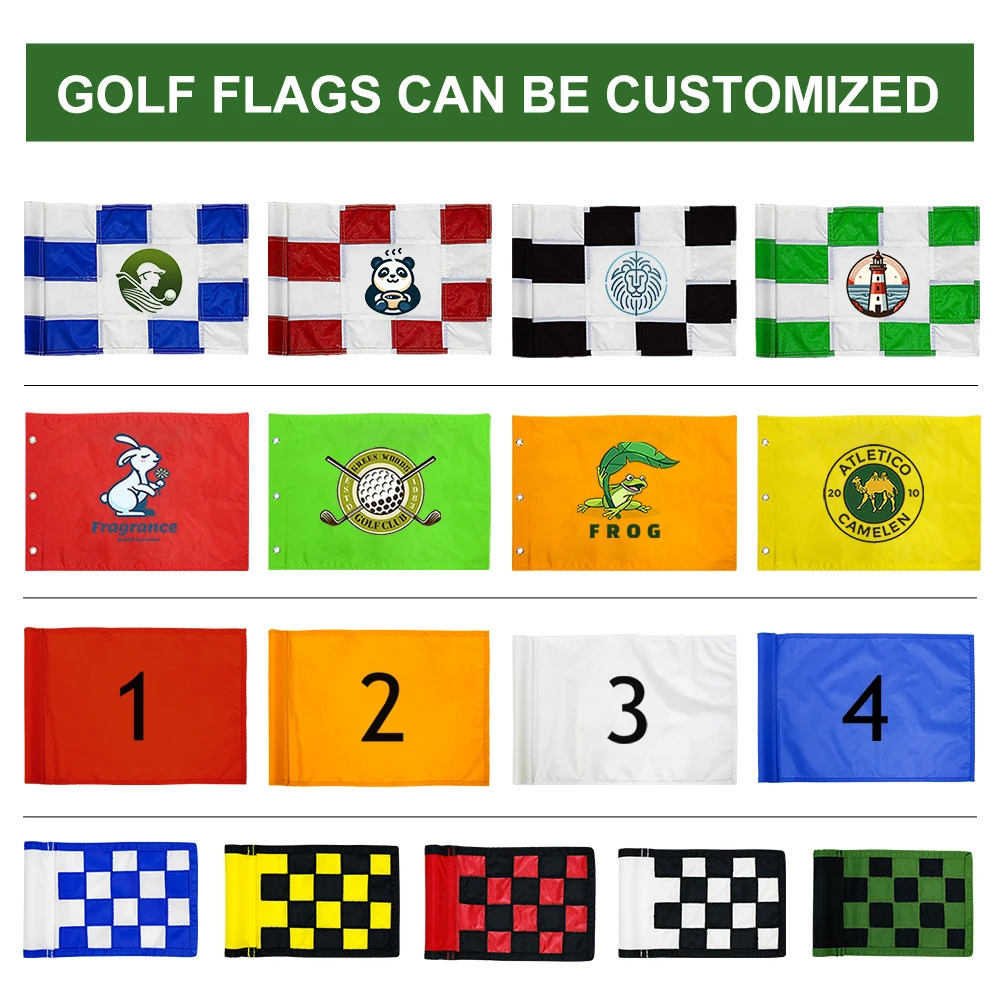 Cheap Golf Putting Green Flags Mini Golf Flags Golf Pole and Flag Set with Customized logo