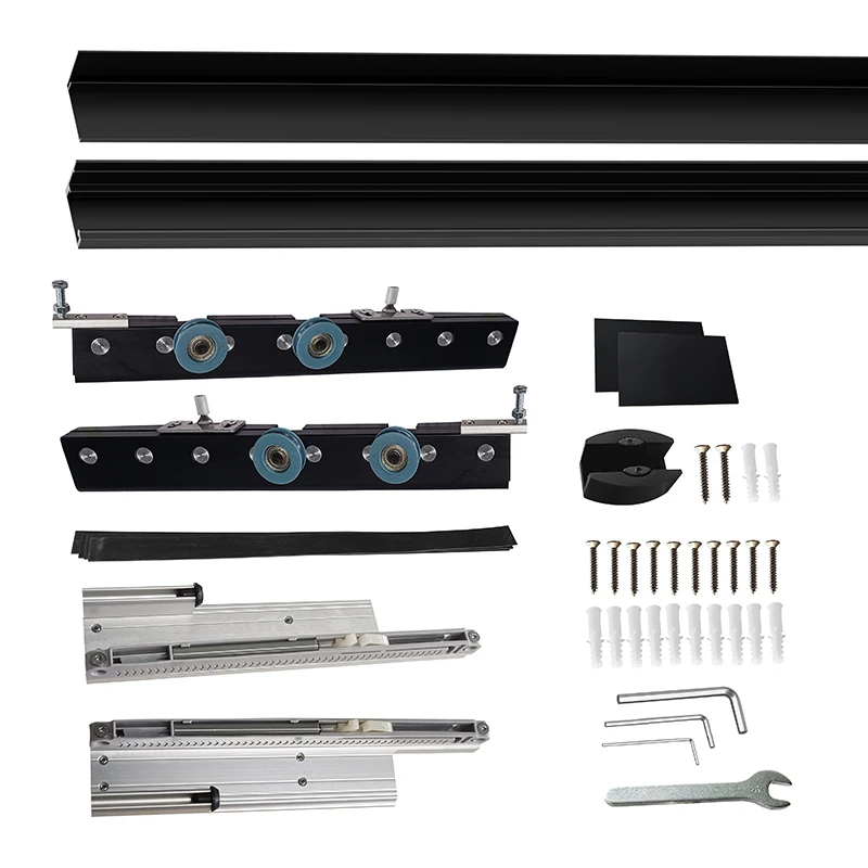 Oredy Glass Sliding Door Mechanism Manual Semi-Auto Sliding Door Closer Sliding Door Kit
