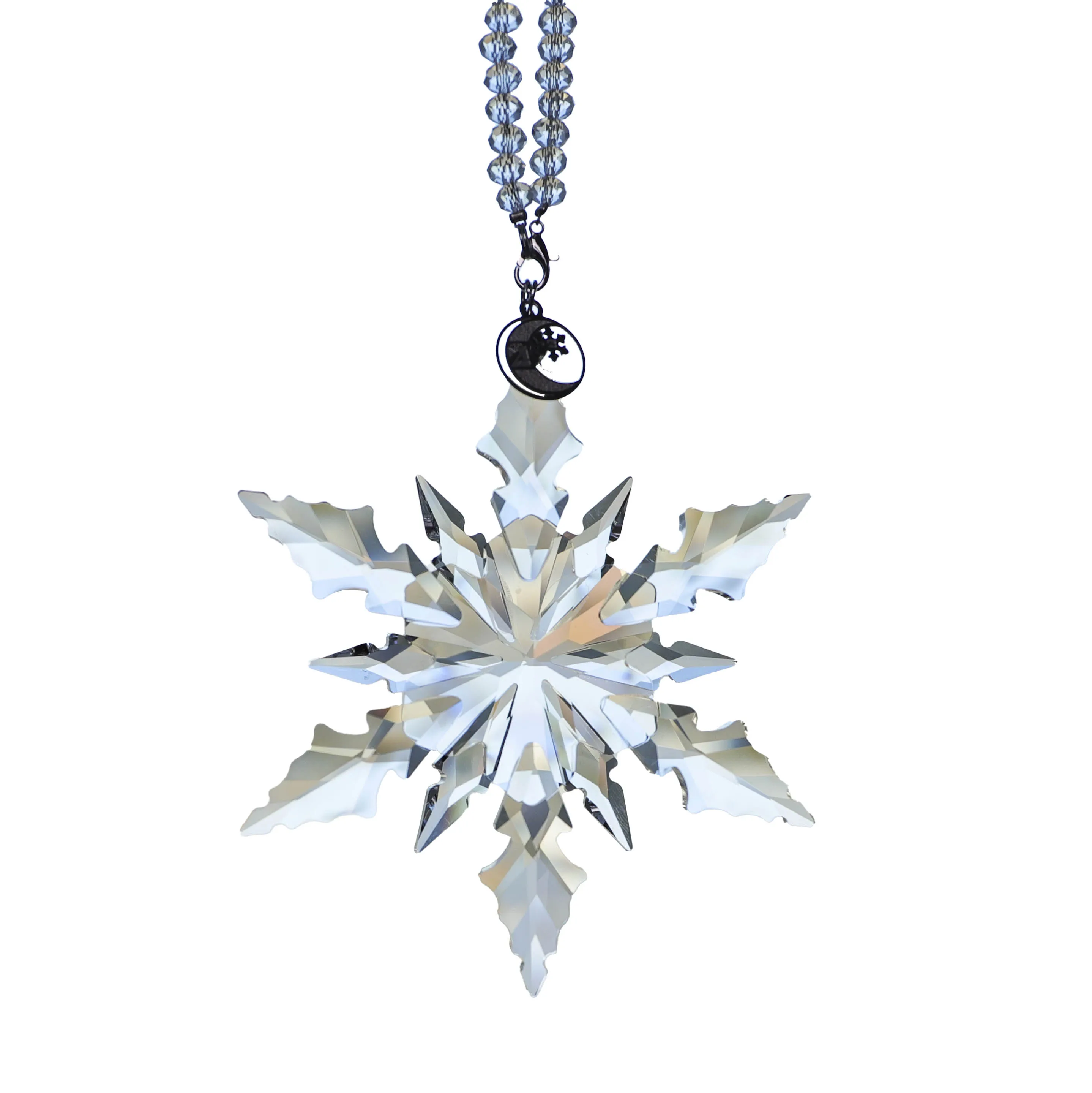 product xmas decoration pendants high quality shinning crystals snowflake car hanging ornaments-40