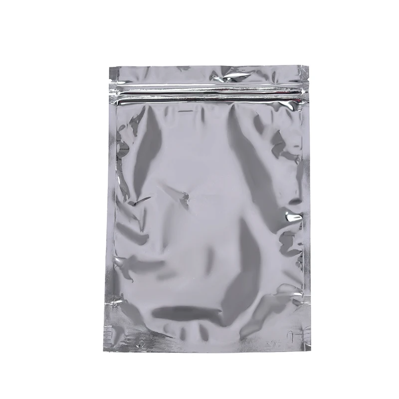 Heat Sealing Silver 3D Zipper Lock Pouch Package Bags