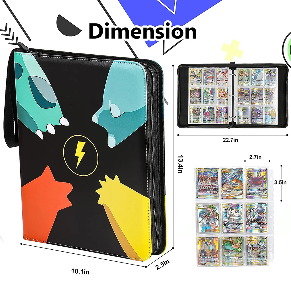 pokemon binder 900 cards HESPLUS 900 Pockets Trading Card Album Folder Baseball Card Binder wit –  Toytooth main image 1