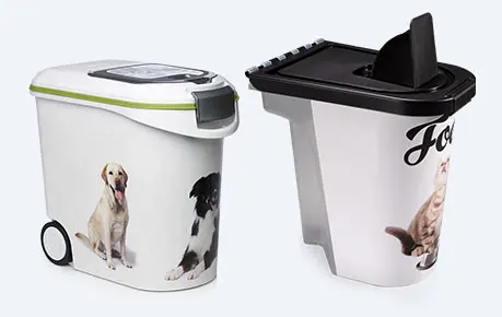 afstand Republiek dief Wholesale Eco Custom Logo Printed 15,20kg Pp Dog Airtight Pet Food Storage  Bin Container Iml Plastic Pet Food Container With Lid - Buy Eco Custom Logo  Printed,Iml Plastic Pet Food Container With