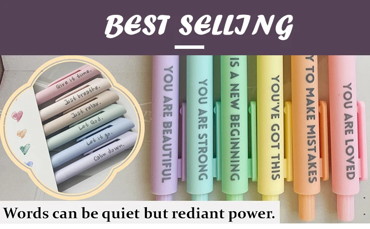 Retractable Gel Pens 12 Pack With Black Ink Smooth Morandi Style_voghion.com