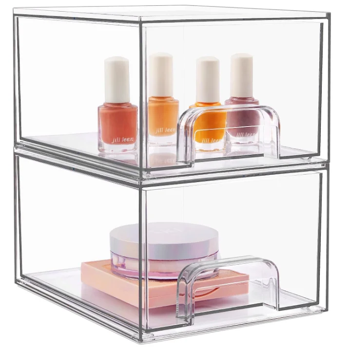 Transparent Drawer Storage Box Postcard Home Eyeshadow Cosmetics Large Capacity Dustproof Acrylic Storage Box