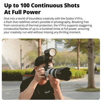 Godox V1-PRO V1pro TTL Round Head Camera Flash Wireless Transmission Speedlite Flash for Canon for Nikon for Sony for Fuji detail image